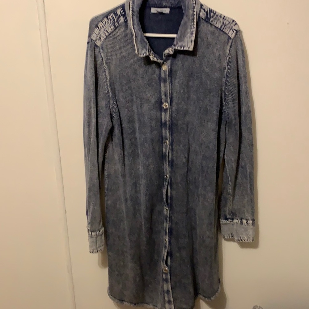 Extra long knit and Jean jacket by PB Blues